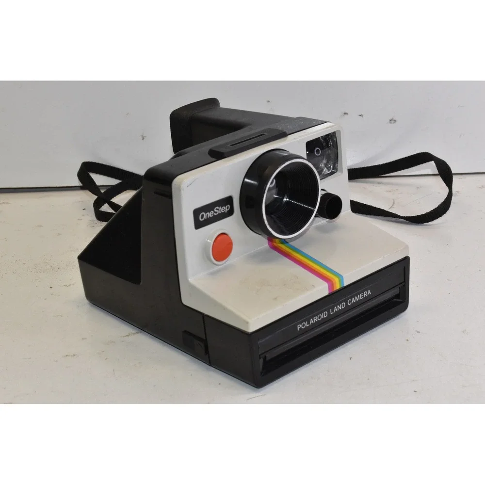 Polaroid OneStep Land Camera White/Black Instant Film Rainbow‎ Stripe